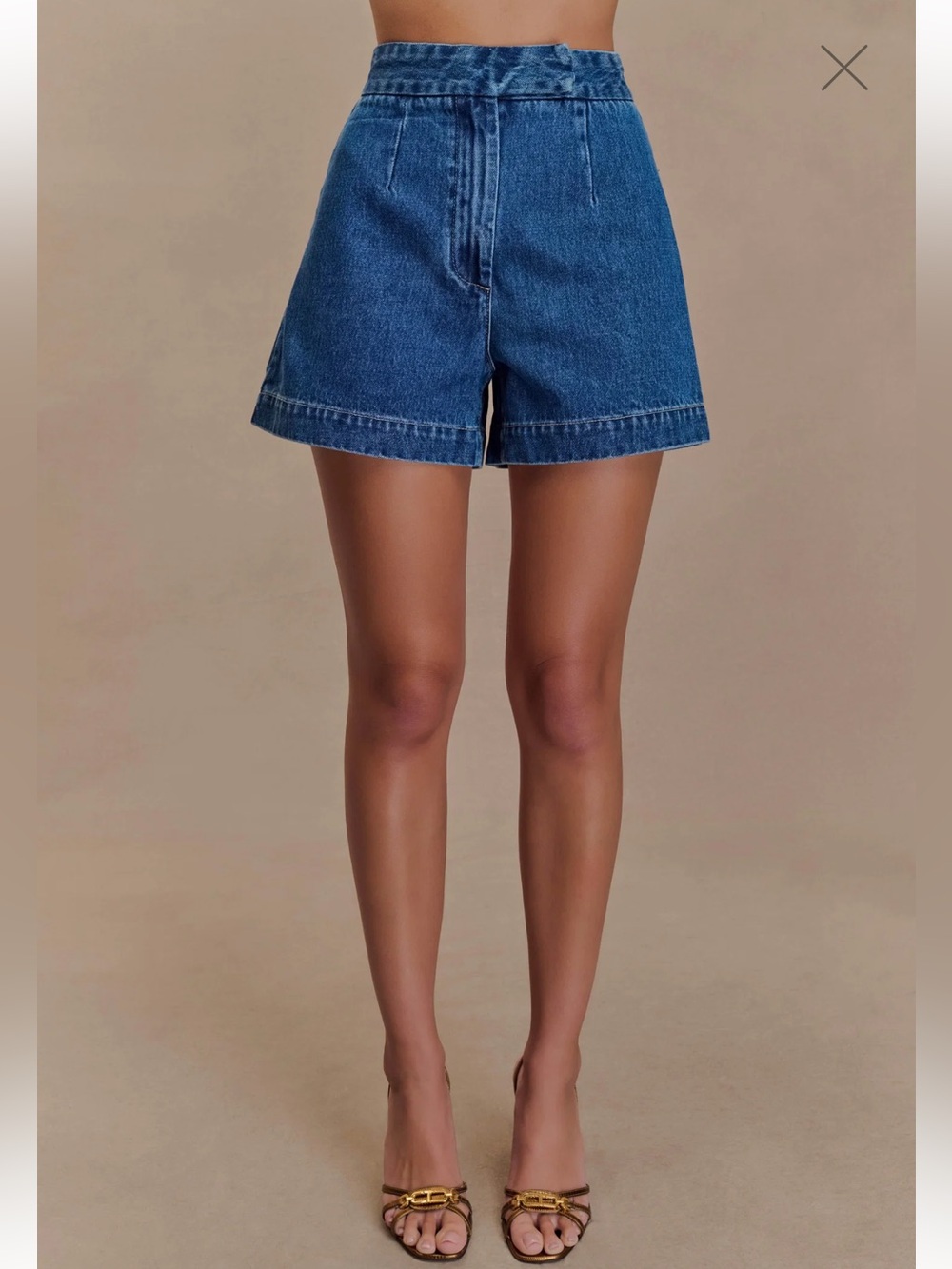 MESHKI Abel High Waist Denim Shorts Size Small NWT